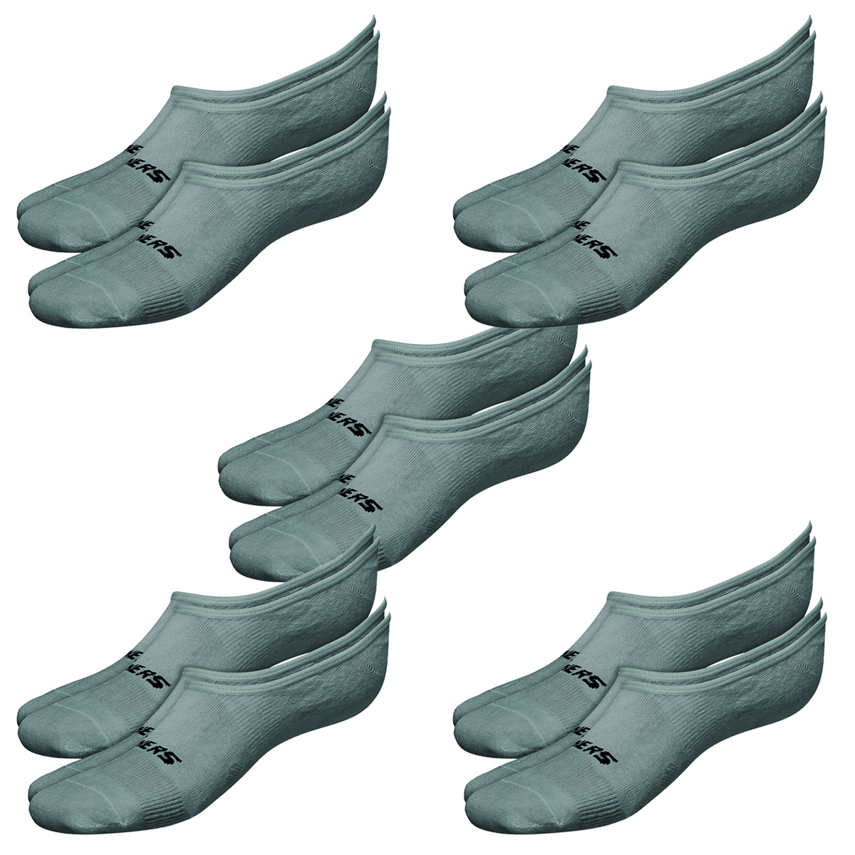 10 Paar Skechers Unisex Footies Mesh Ventilation Socken SK44008 von Skechers