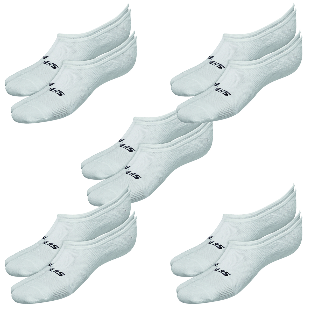 10 Paar Skechers Unisex Footies Mesh Ventilation Socken SK44008 von Skechers