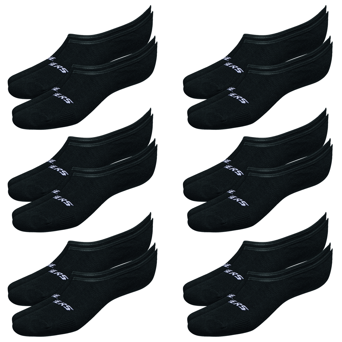 12 Paar Skechers Unisex Footies Mesh Ventilation Socken SK44008 von Skechers