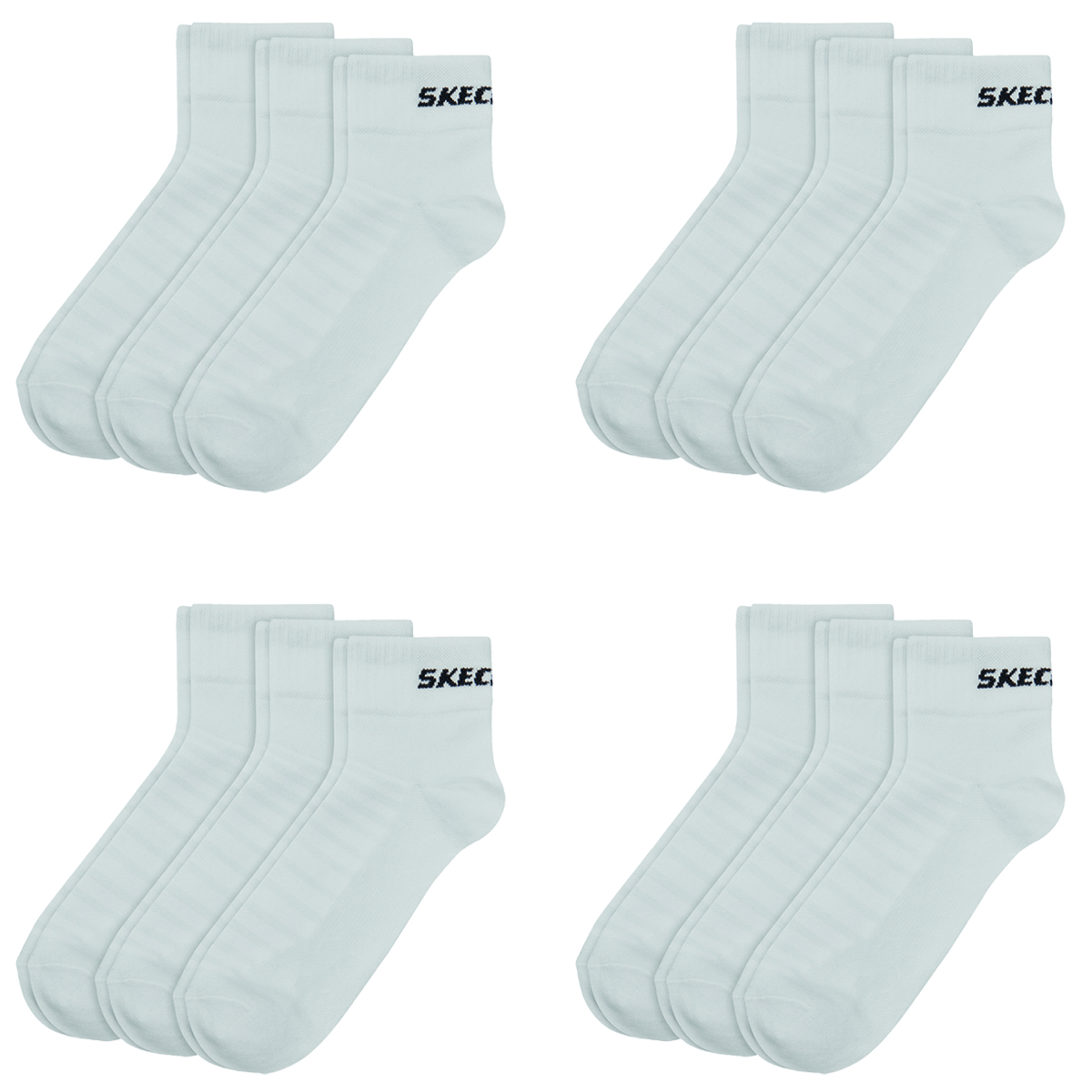 12 Paar Skechers Unisex Quarter Socken SK42017 von Skechers