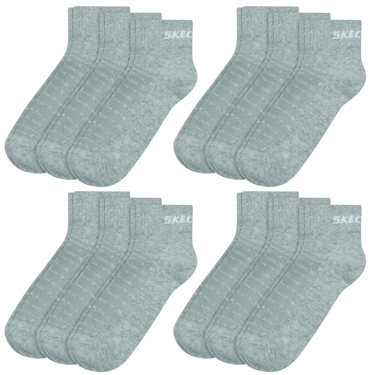 12 Paar Skechers Unisex Quarter Socken SK42017 von Skechers