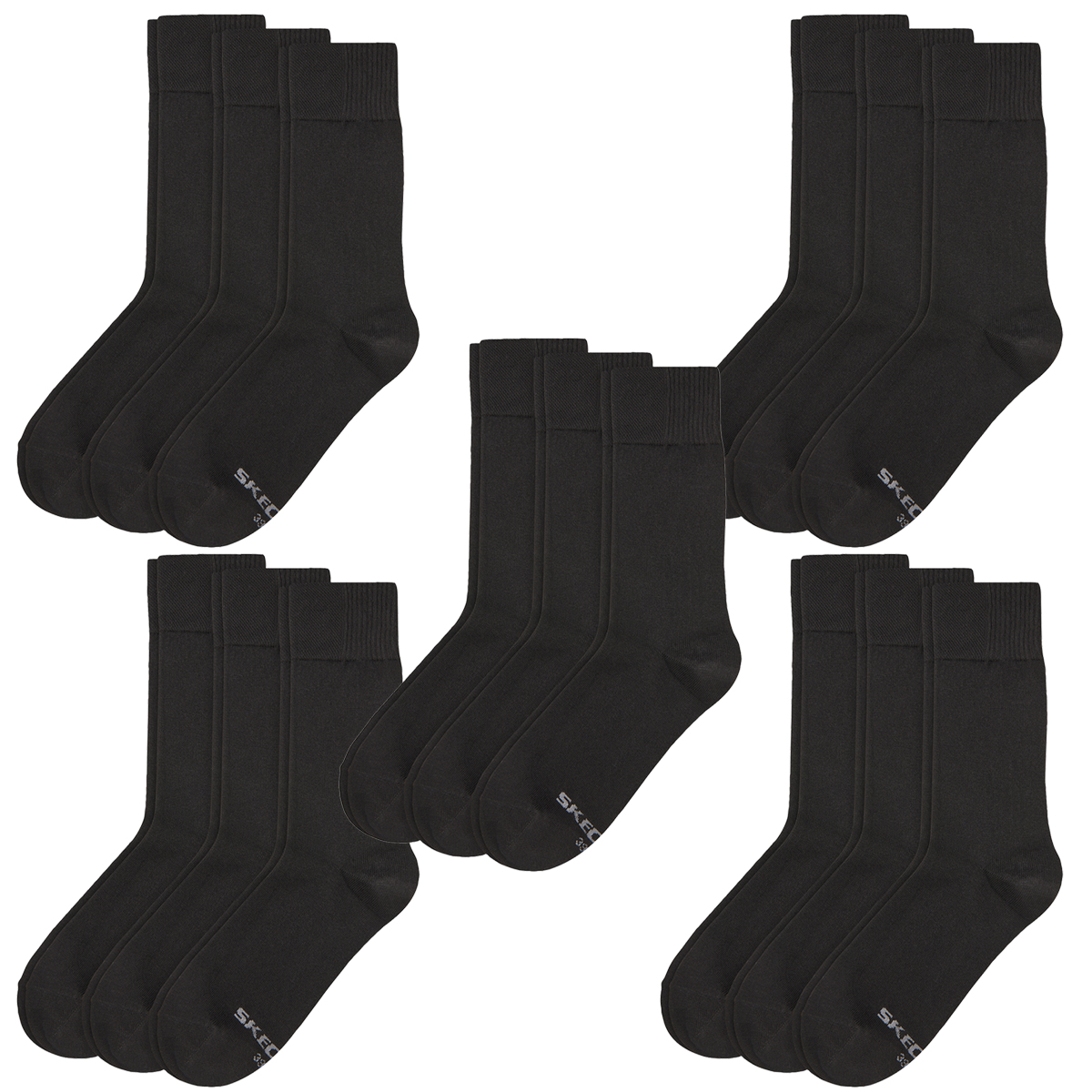 15 Paar Skechers Herren Sportsocken Crew Socken SK41007 von Skechers