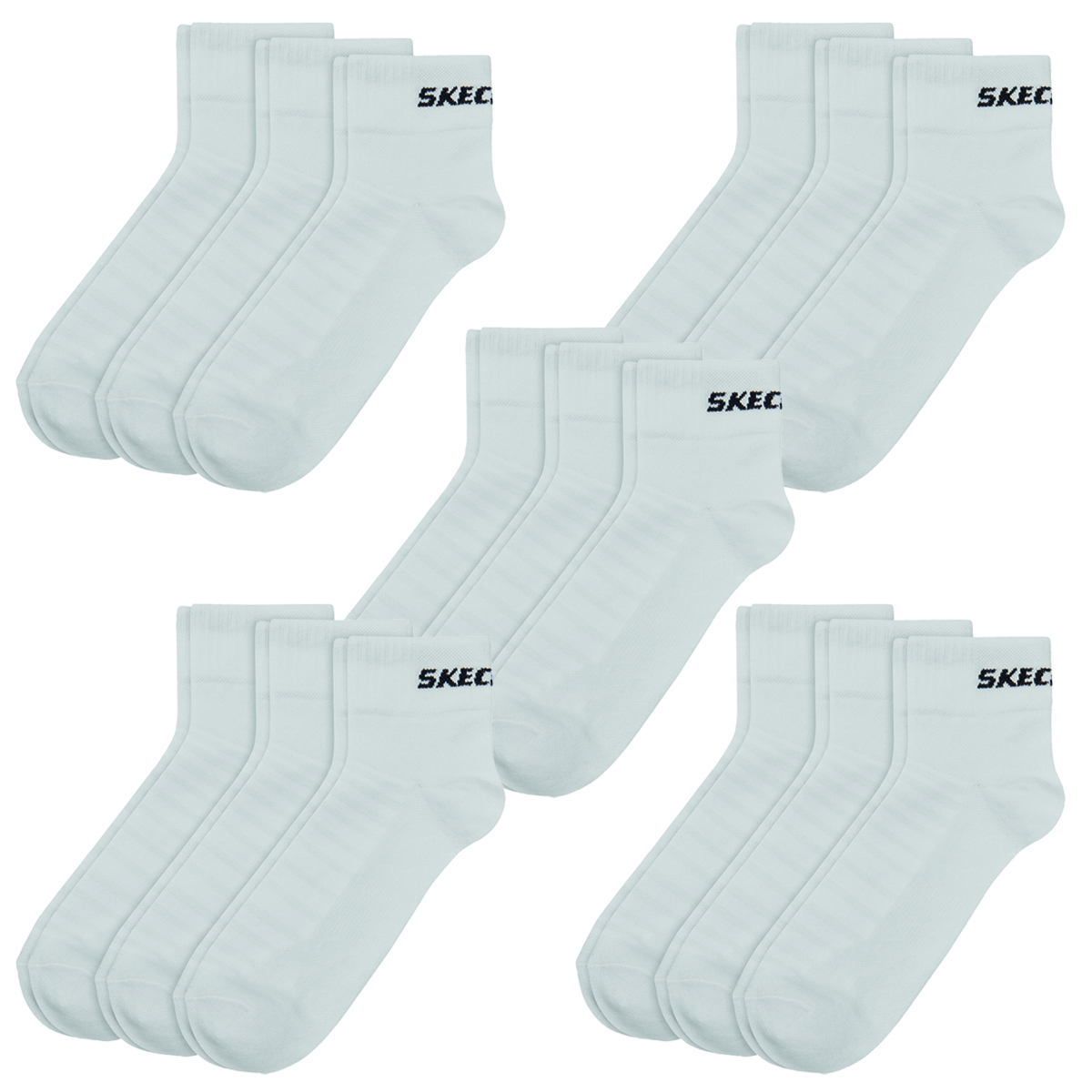 15 Paar Skechers Unisex Quarter Socken SK42017 von Skechers