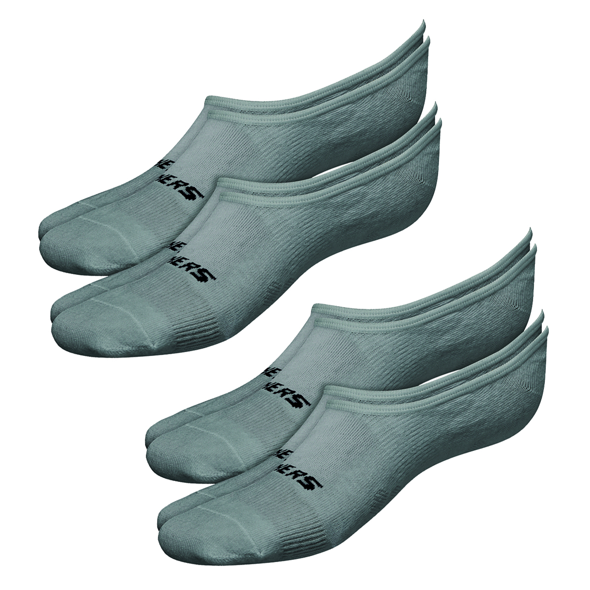 4 Paar Skechers Unisex Footies Mesh Ventilation Socken SK44008 von Skechers