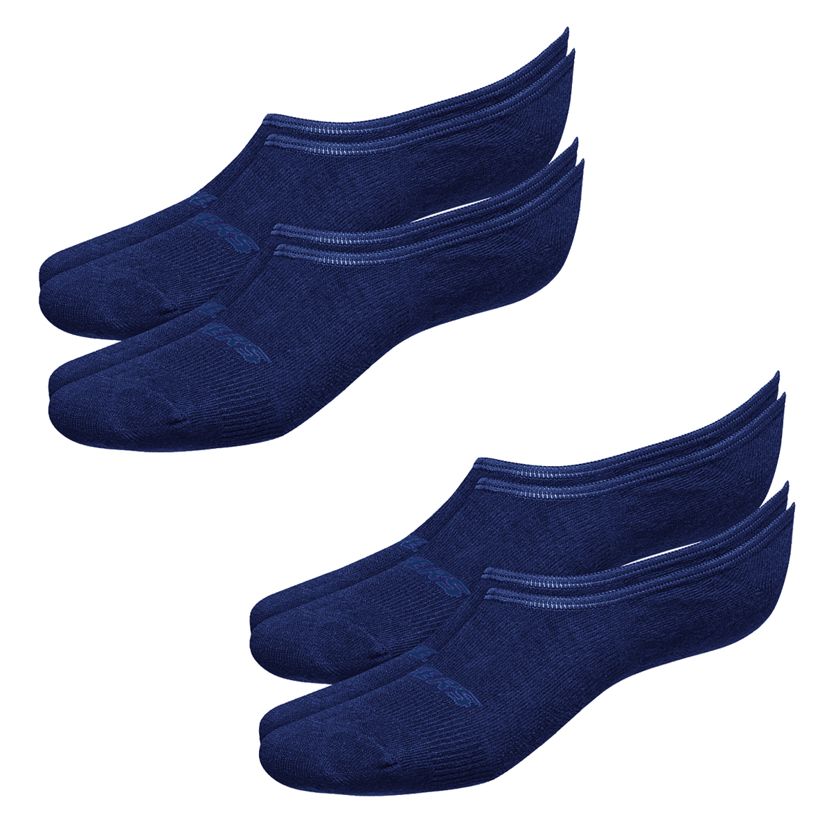 4 Paar Skechers Unisex Footies Mesh Ventilation Socken SK44008 von Skechers