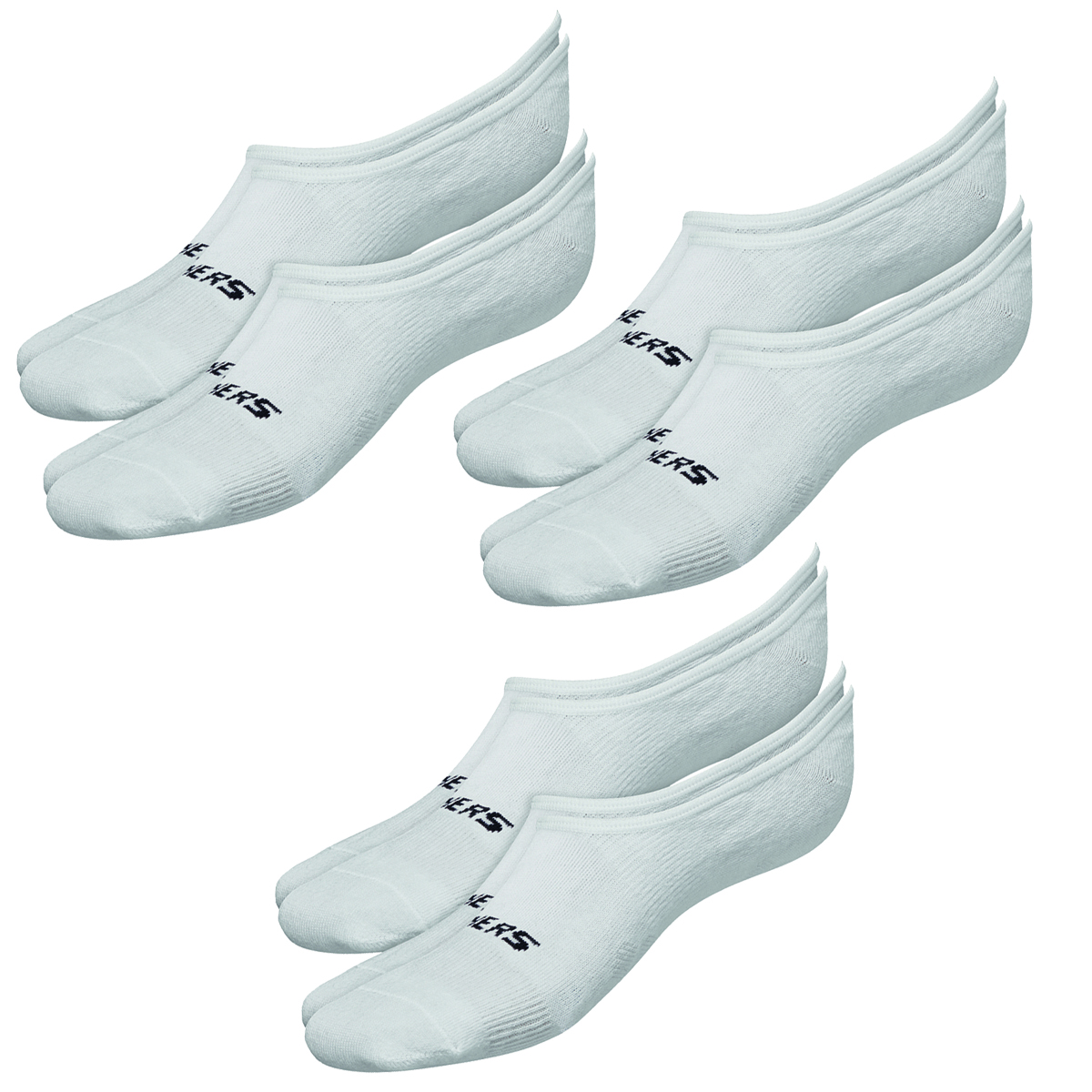 6 Paar Skechers Unisex Footies Mesh Ventilation Socken SK44008 von Skechers