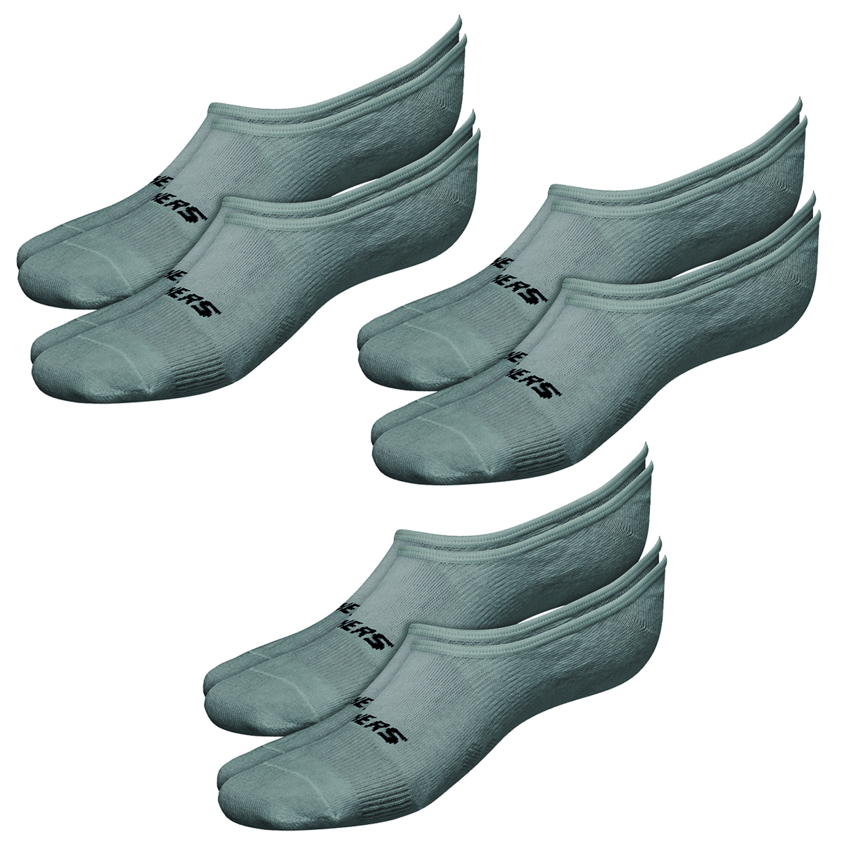 6 Paar Skechers Unisex Footies Mesh Ventilation Socken SK44008 von Skechers