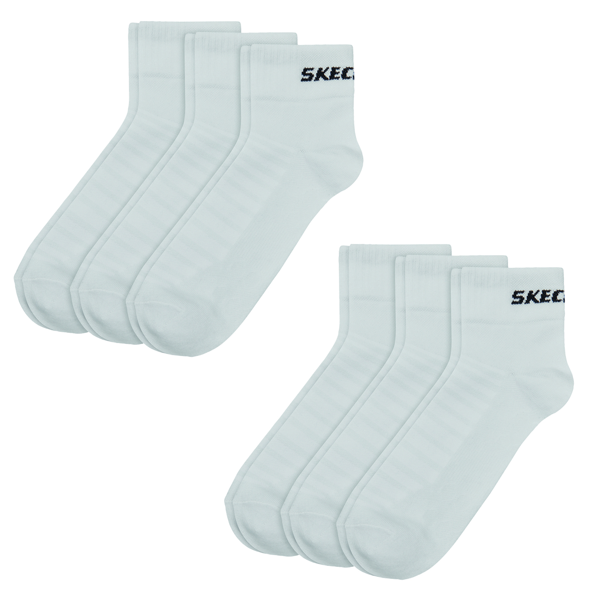 6 Paar Skechers Unisex Quarter Socken SK42017 von Skechers