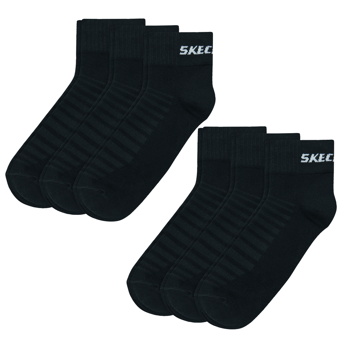 6 Paar Skechers Unisex Quarter Socken SK42017 von Skechers
