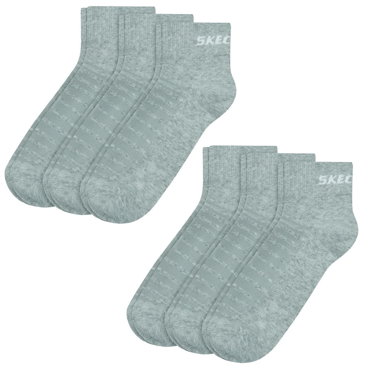 6 Paar Skechers Unisex Quarter Socken SK42017 von Skechers