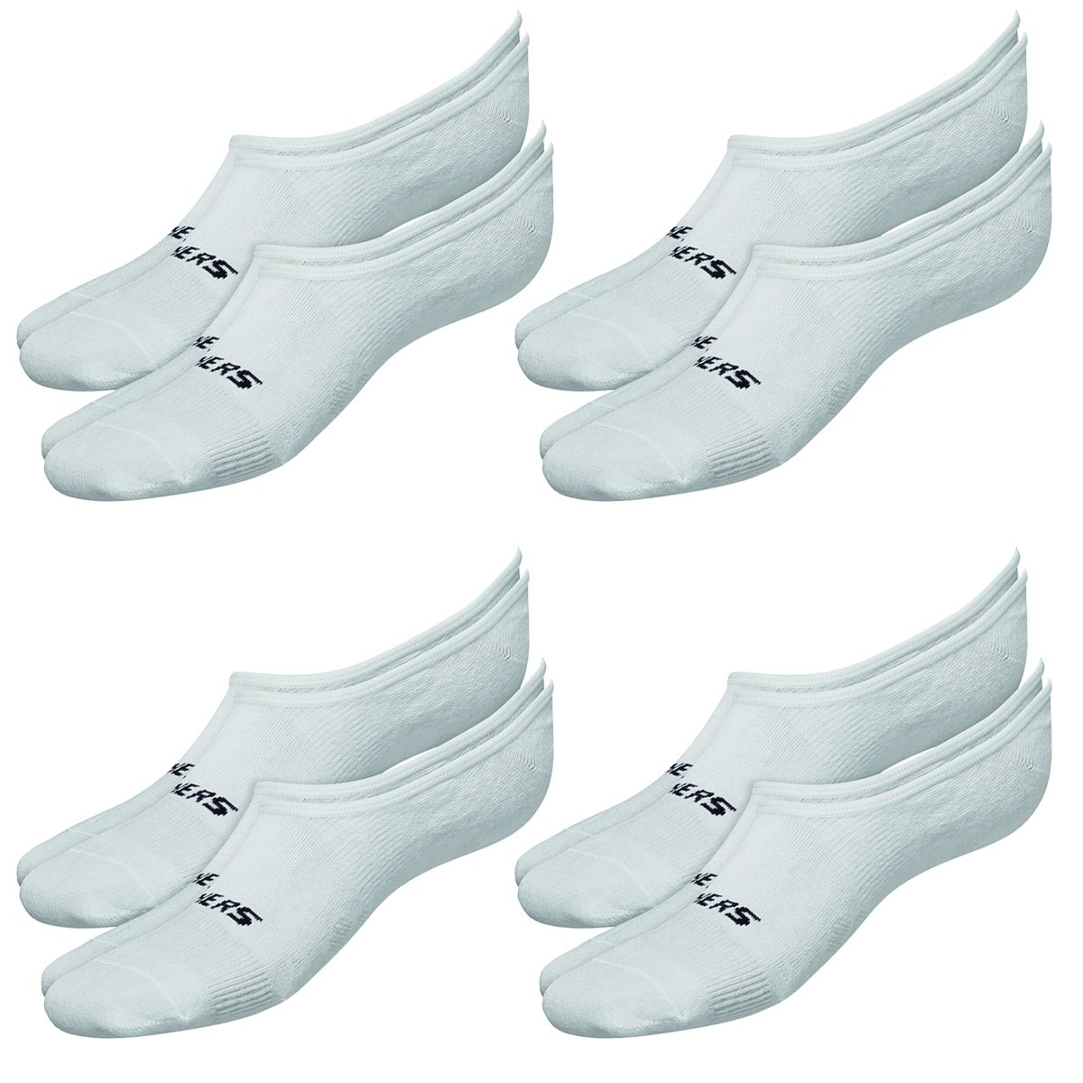 8 Paar Skechers Unisex Footies Mesh Ventilation Socken SK44008 von Skechers