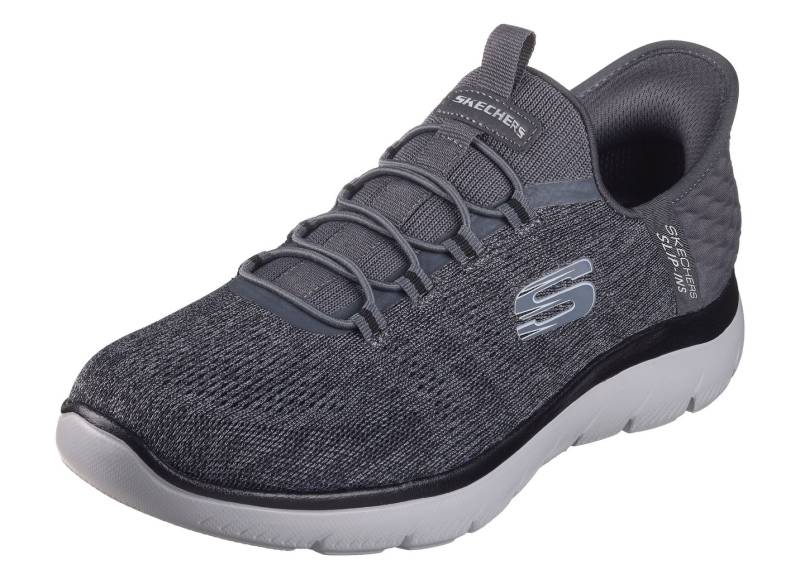 SKECHERS, Herren-Sneaker, mit geformter Slip-Ins Fersenplatte, Anthrazit, Größe 44 von Skechers