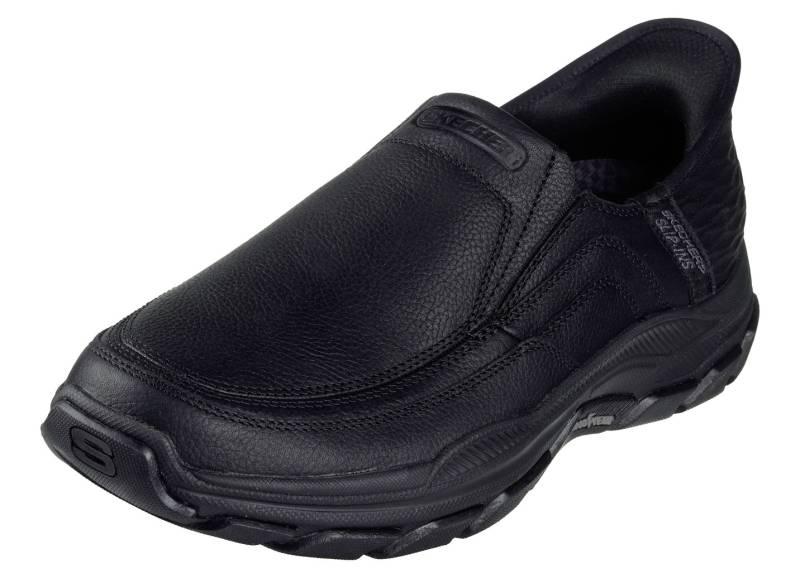 SKECHERS, bequeme Herren-Slipper, mit geformter Slip-Ins Fersenplatte, Schwarz, Größe 46 von Skechers