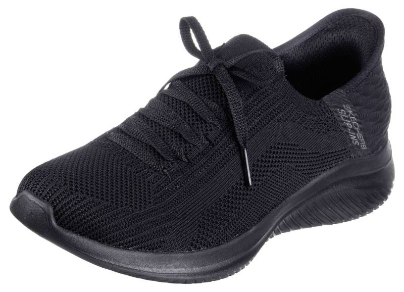 SKECHERS, sportliche Damen-Sneaker, mit geformter Slip-Ins Fersenplatte, Schwarz, Größe 39 von Skechers