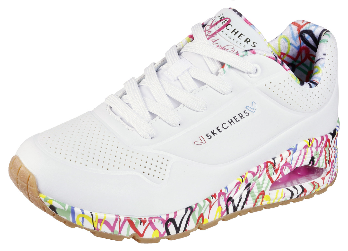 SKECHERS, trendige Damen-Sneaker, mit sichtbarem Luftpolster, Weiss, Größe 41 von Skechers
