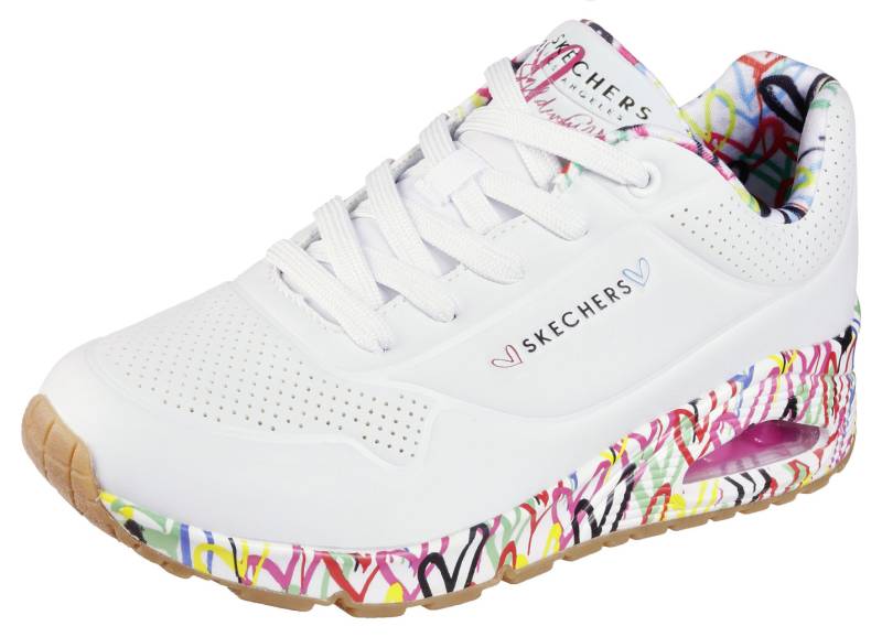 SKECHERS, trendige Damen-Sneaker, mit sichtbarem Luftpolster, Weiss, Größe 42 von Skechers