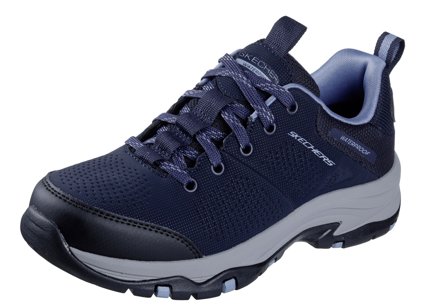 SKECHERS, wetterfeste Damen-Schnürschuhe, mit Klimamembrane, Dunkelblau, Größe 41 von Skechers