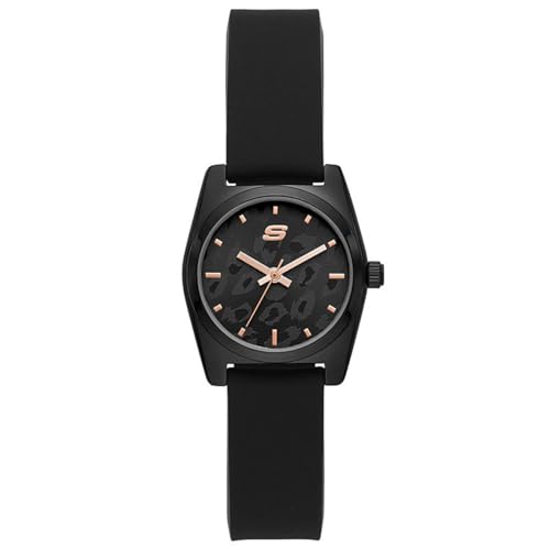 SKECHERS Damen Analog Quartz Uhr mit Silicone Armband SR6218 von Skechers