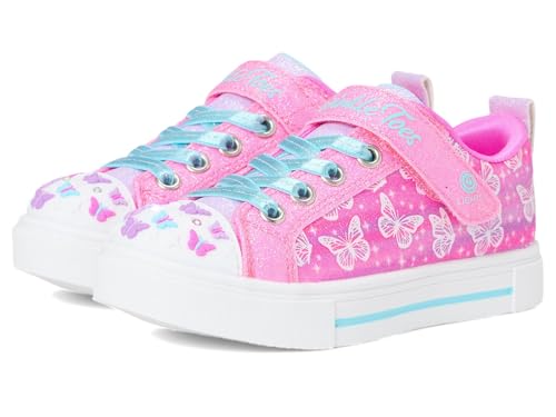 SKECHERS Twinkle Sparks-Ombre Flutter Sneaker für Mädchen, Hot Pink/Multi, 13.5 Little Kid von Skechers