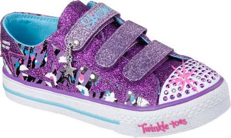 Skechers (SKEES) Mädchen, Funktionsschuh, Shuffles - Glitter n Glitz, lila (prtq), 36.5 von Skechers