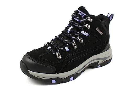 Skechers Damen Trego-Alpine Trail Wanderstiefel, Schwarz/Lavendel, 36.5 EU von Skechers