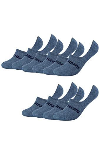 Skechers 10 Paar Unisex Footies Mesh Ventilation Socken SK44008, Farbe:Navy, Socken & Strümpfe:35-38 von Skechers