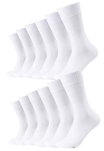 Skechers 12 Paar Herren Sportsocken Crew Socken SK41007, Farbe:White, Socken & Strümpfe:39-42 von Skechers