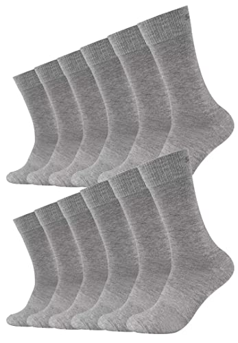 Skechers 12 Paar Unisex Basic Socken SK41040, Farbe:Light Grey Melange 3390, Socken & Strümpfe:43-46 von Skechers