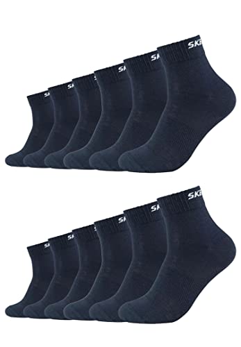 Skechers 12 Paar Unisex Quarter Socken SK42017, Farbe:Navy, Socken & Strümpfe:35-38 von Skechers