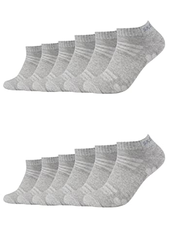 Skechers 12 Paar Unisex Sneaker Socken SK43022, Farbe:Light Grey Melange 3390, Socken & Strümpfe:35-38 von Skechers