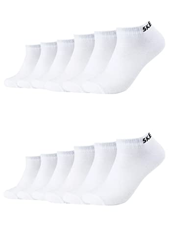 Skechers 12 Paar Unisex Sneaker Socken SK43022, Farbe:White, Socken & Strümpfe:35-38 von Skechers