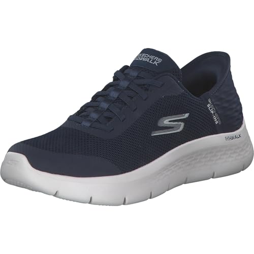 Skechers Damen Go Walk Flex Hands Free Slip-Ins - Grand Entry, Marineblau/Weiß, 13 von Skechers