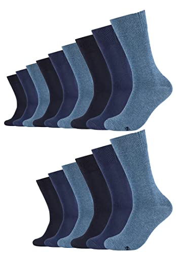 Skechers 15 Paar Herren Sportsocken Crew Socken SK41007, Farbe:Blue, Socken & Strümpfe:39-42 von Skechers