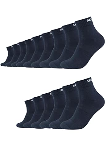 Skechers 15 Paar Unisex Quarter Socken SK42017, Farbe:Navy, Socken & Strümpfe:35-38 von Skechers