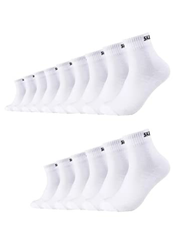 Skechers 15 Paar Unisex Quarter Socken SK42017, Farbe:White, Socken & Strümpfe:35-38 von Skechers