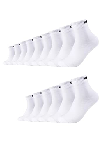 Skechers 15 Paar Unisex Quarter Socken SK42017, Farbe:White, Socken & Strümpfe:39-42 von Skechers