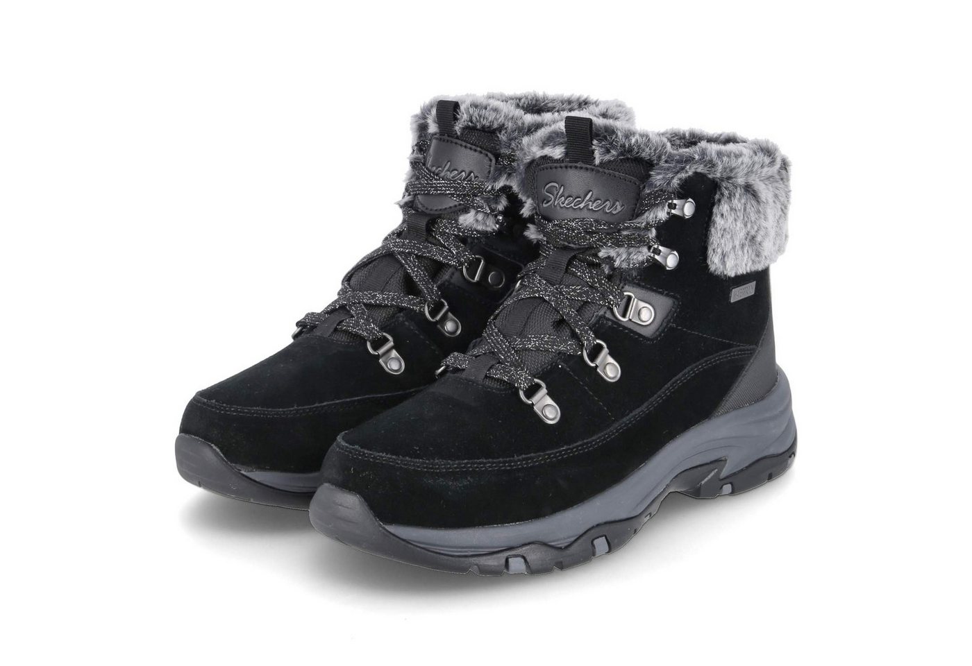 Skechers Skechers 167882 BLK Damen Leder und Synthetik schwarz Winterstiefel von Skechers