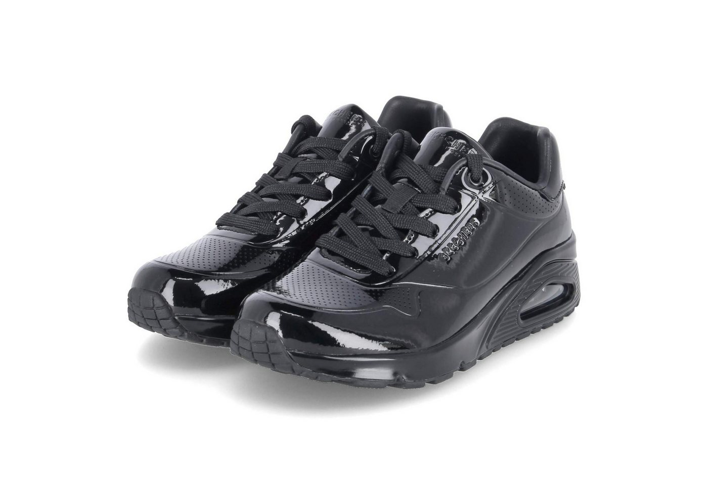 Skechers Skechers 177142 BBK Damen Lackleder schwarz Schnürschuh von Skechers
