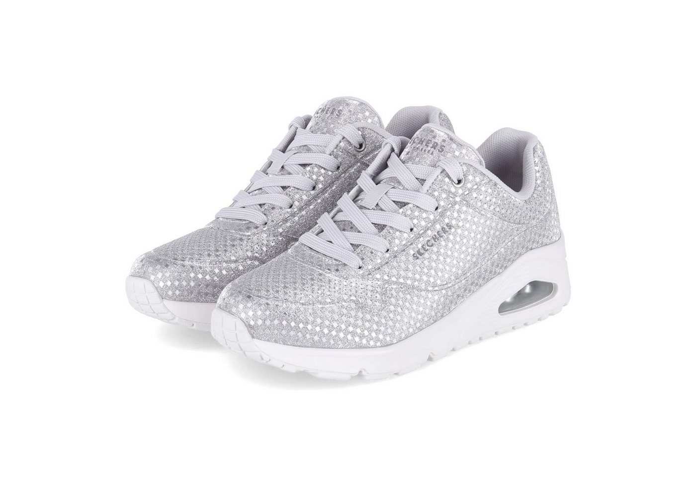 Skechers Skechers 177162 SIL Damen Synthetik silber/platin Schnürschuh von Skechers