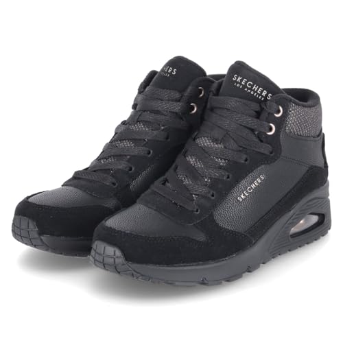 Skechers 177181 BBK Schnürstiefel Leder und Synthetik Damen in schwarz - Gr. 36 von Skechers
