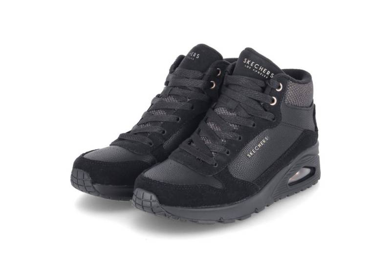 Skechers Skechers 177181 BBK Damen Leder und Synthetik schwarz Schnürstiefel von Skechers