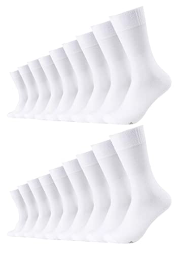 Skechers 18 Paar Herren Sportsocken Crew Socken SK41007, Farbe:White, Socken & Strümpfe:43-46 von Skechers