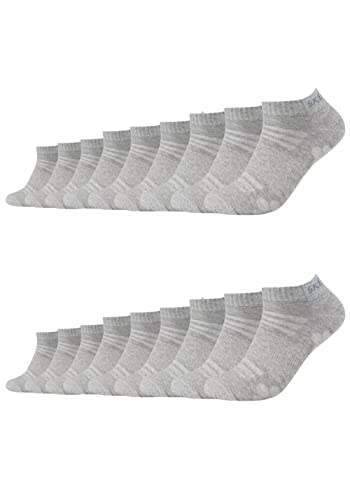 Skechers 18 Paar Unisex Sneaker Socken SK43022, Farbe:Light Grey Melange 3390, Socken & Strümpfe:43-46 von Skechers