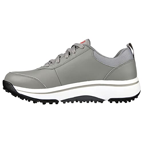 Skechers Herren 214033 Sneaker, Grey Leather/Red Trim, 42.5 EU von Skechers