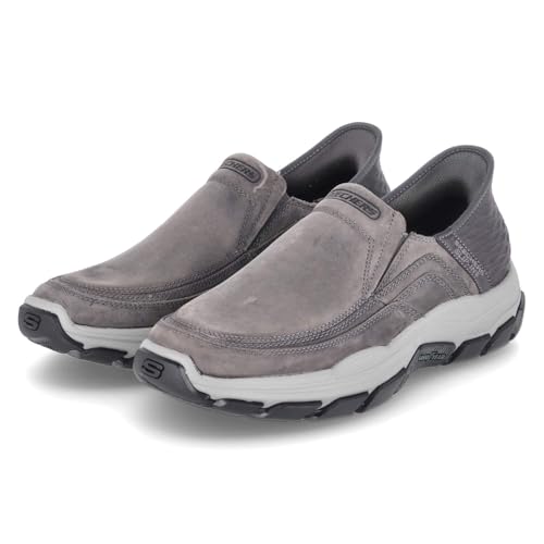 Skechers 204810 CHAR Slipper Leder & Textil Herren in grau - Gr. 40 von Skechers