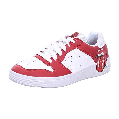 Skechers Herren Palmilla Rolling Stones Marquee Sneaker 210748 rot Weiss, Schuhgröße:42 EU von Skechers