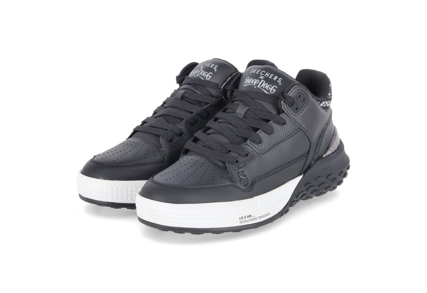 Skechers Skechers 251180 BLK Herren Leder und Synthetik schwarz Schnürschuh von Skechers