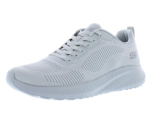 Skechers Damen BOBS Squad Chaos FACE Off Sneakers, Light Grey Engineered Knit, 41 EU von Skechers