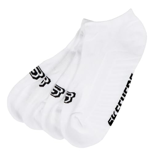 Skechers 2PPK Basic Cushioned Sneaker Socks SK43024000-1000, Unisex socks, white, 43-46 EU von Skechers