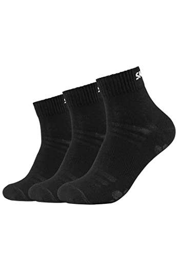 Skechers 3PPK Unisex Mesh Ventilation Quarter Socks SK42017-9999, Unisex socks, black, 47-49 EU von Skechers